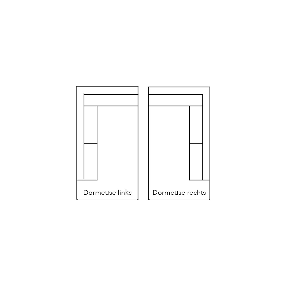 605026 - Dormeuse  met 1 arm voorstaand Links - stofgroep 1