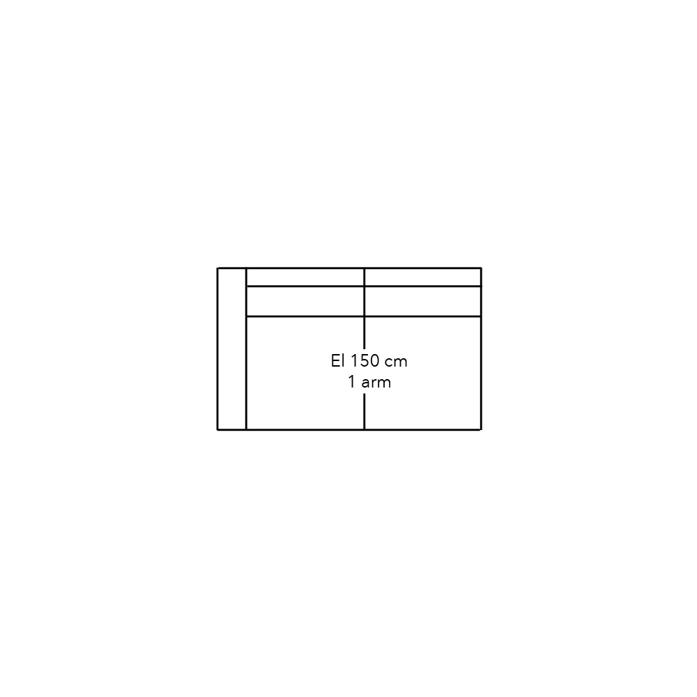 607022 - Element 150 met 1 arm voorstaand Rechts - stofgroep 1