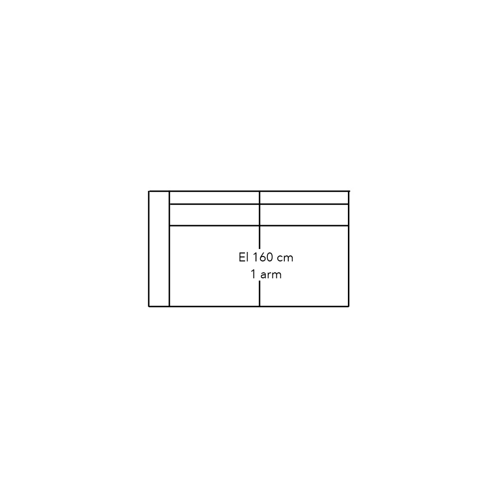 608026 - Element 160 met 1 arm voorstaand Rechts - stofgroep 1