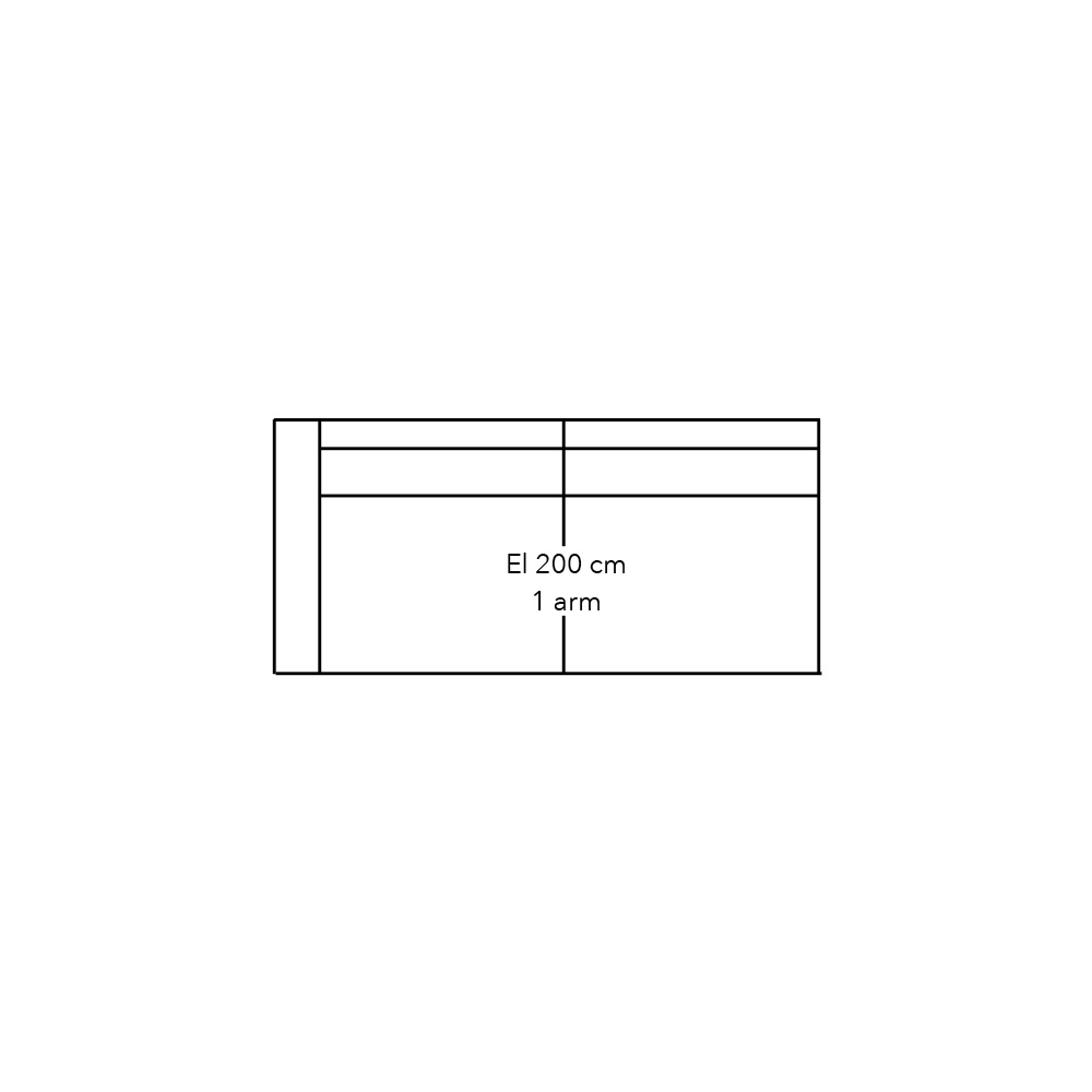 608033 - Element 200 met 1 arm voorstaand Links - stofgroep 1