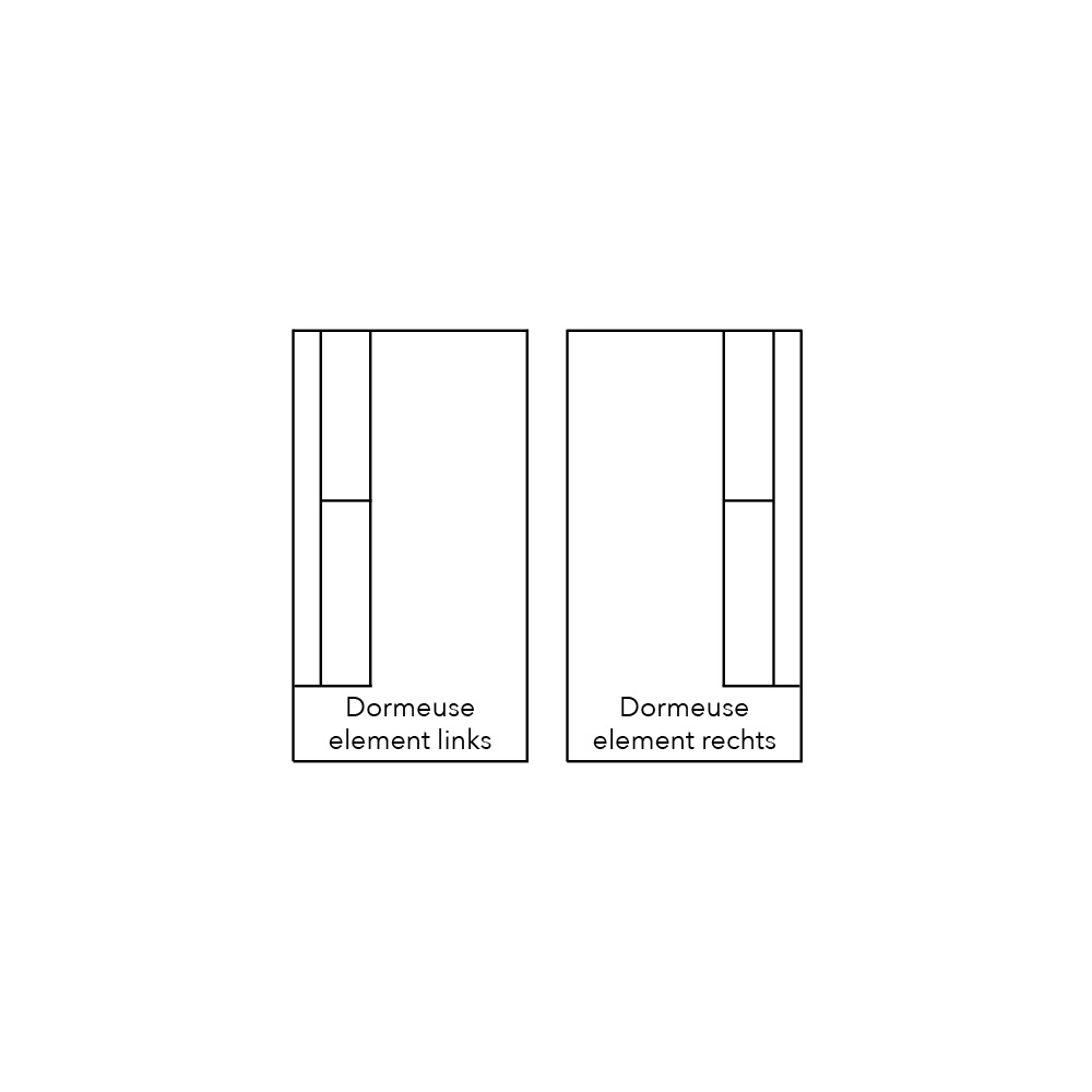 609528 - Dormeuse element met 1 arm vooraanstaand Rechts - stofgroep 1