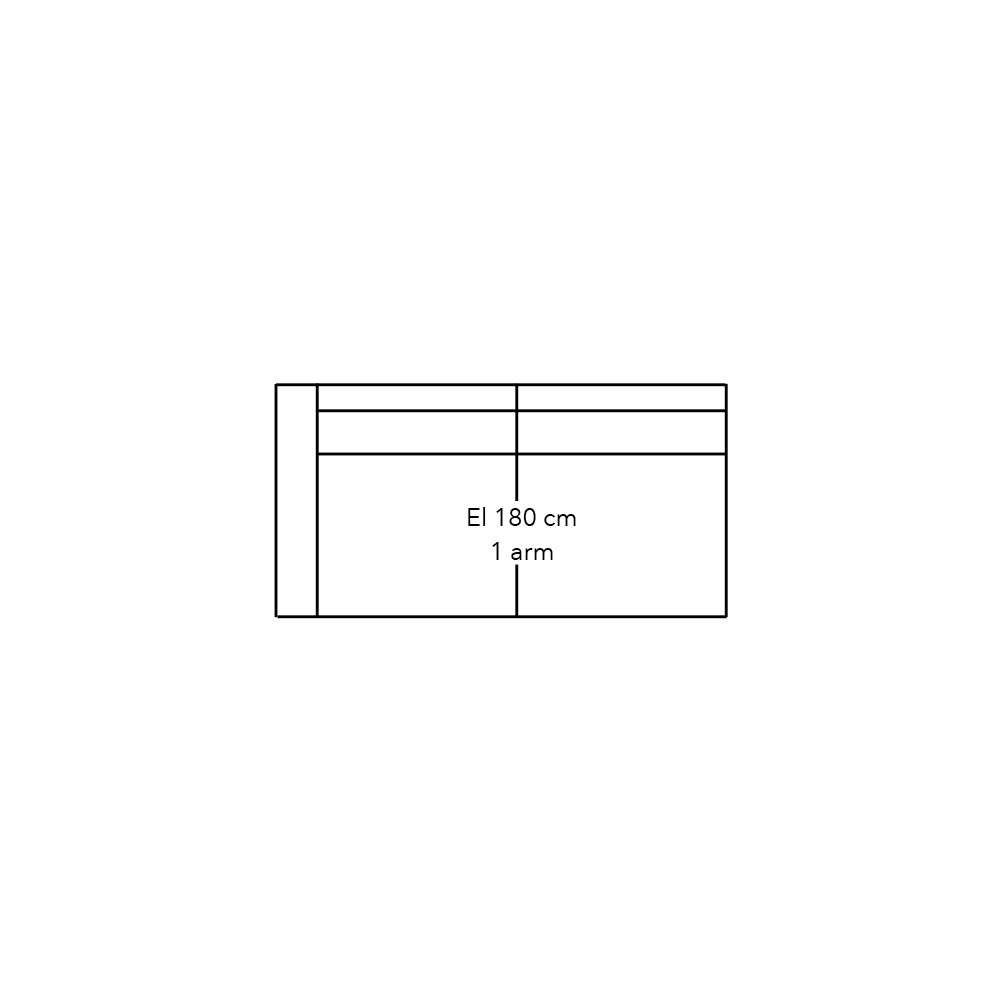 609026 - Element 160 met  1 arm voorstaand Rechts - stofgroep 1