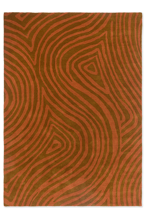 1297703160 - B&C Decor - Groove Burnt Orange 160x230