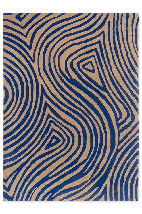 1297708140 - B&C Decor - Groove Electric Blue 140x200