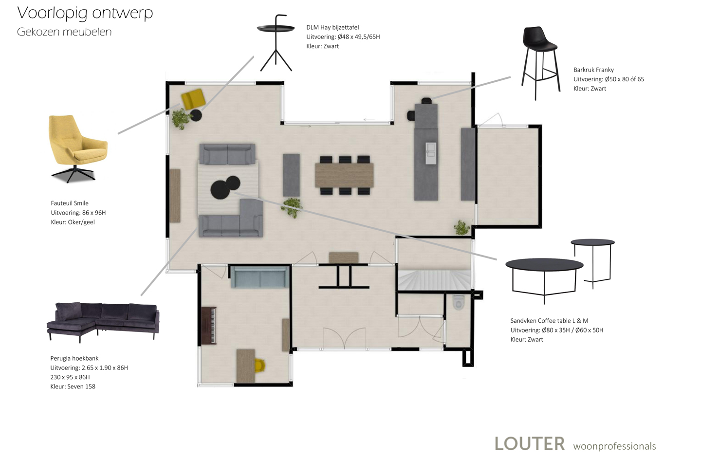 Project villa in aanbouw Louter Schoorl plattegrond