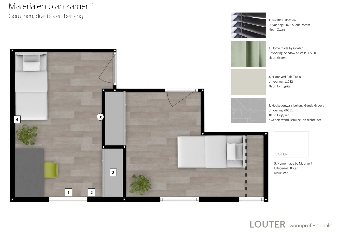 Project villa in aanbouw Louter Schoorl materialen slaapkamers